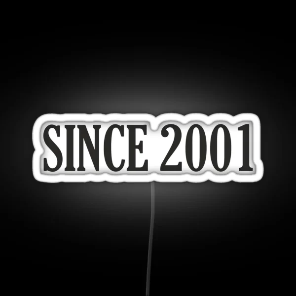 Since 2001 Since 2001 Year 2001 Birth 2001 RGB Neon Sign