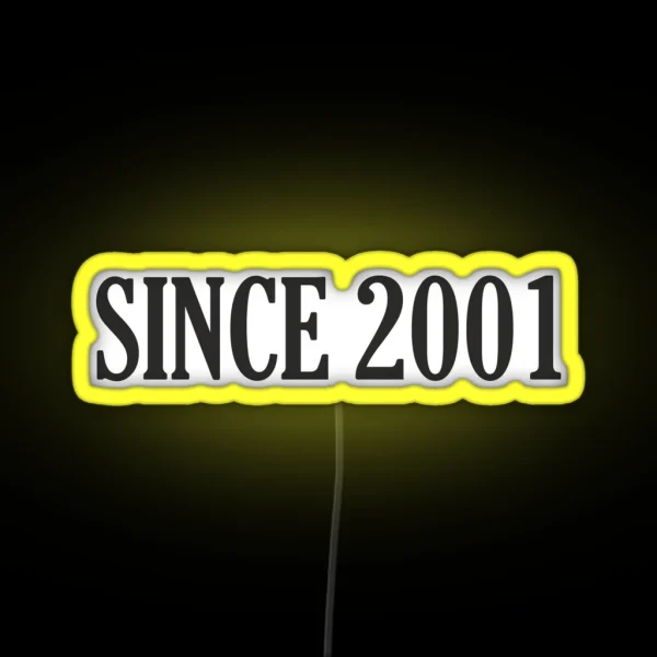 Since 2001 Since 2001 Year 2001 Birth 2001 RGB Neon Sign