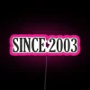 RGB LED Neon Sign with Customisable Birth Year Date Display