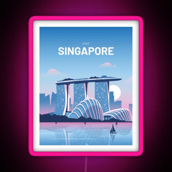 Singapore Marina Bay Sands Travel Art RGB Neon Sign