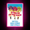 Colorful singing in the rain themed vibrant LED wall art
