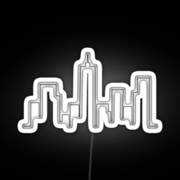 Single Line City RGB Neon Sign