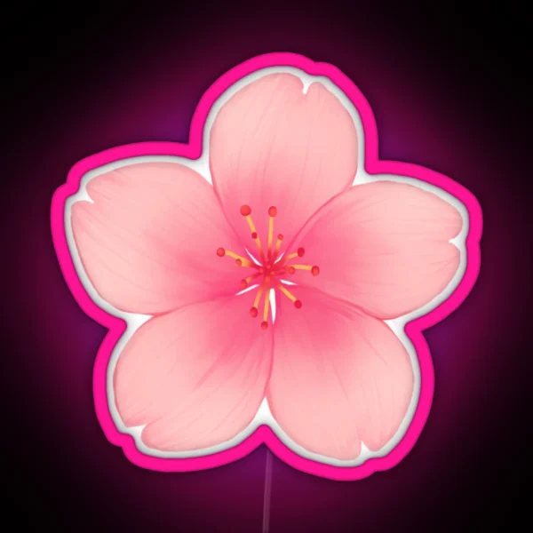 Single Sakura Cherry Blossom RGB Neon Sign