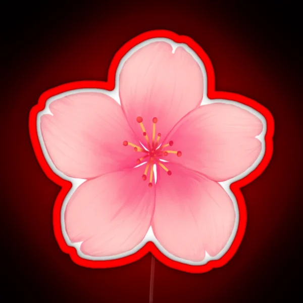 Single Sakura Cherry Blossom RGB Neon Sign
