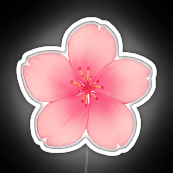 Single Sakura Cherry Blossom RGB Neon Sign