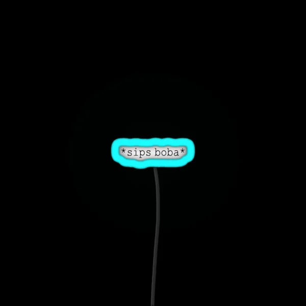 Sips Boba Print RGB Neon Sign