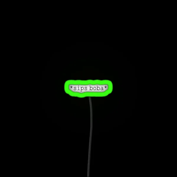 Sips Boba Print RGB Neon Sign