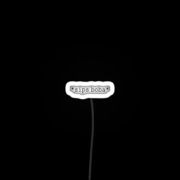 Sips Boba Print RGB Neon Sign