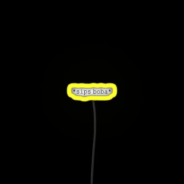 Sips Boba Print RGB Neon Sign