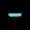 RGB neon bar sign with sips iced coffee design