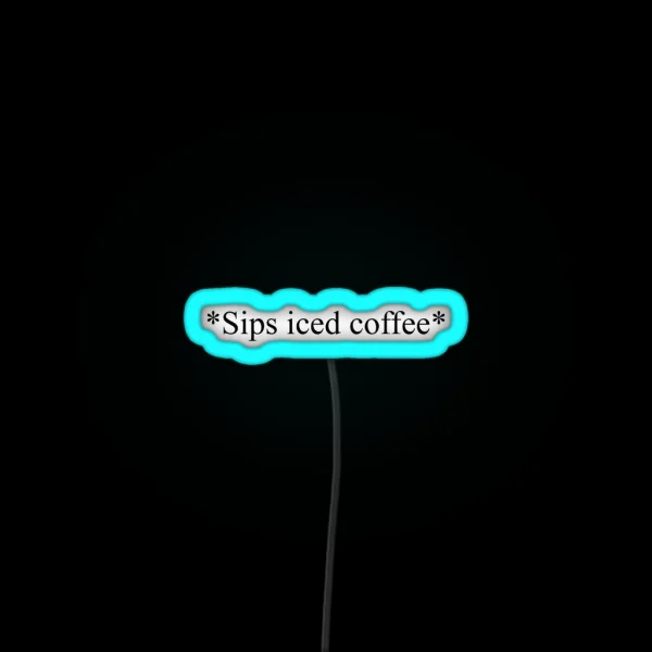 Sips Iced Coffee RGB Neon Sign