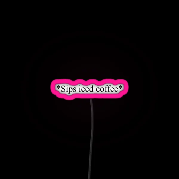 Sips Iced Coffee RGB Neon Sign