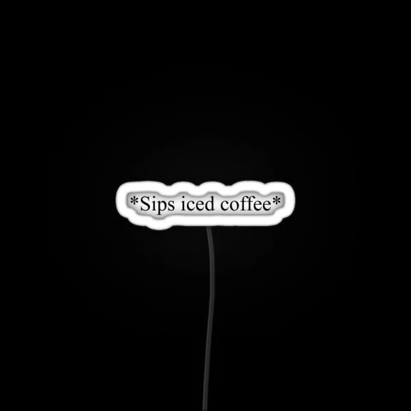 Sips Iced Coffee RGB Neon Sign