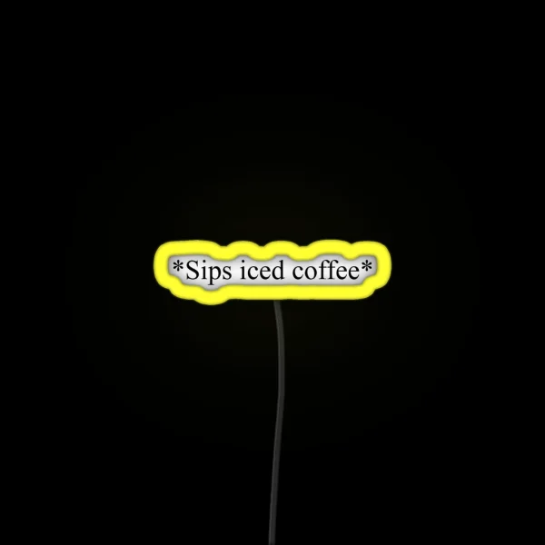 Sips Iced Coffee RGB Neon Sign
