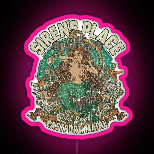 Siren S Place Tavern 1898 RGB Neon Sign
