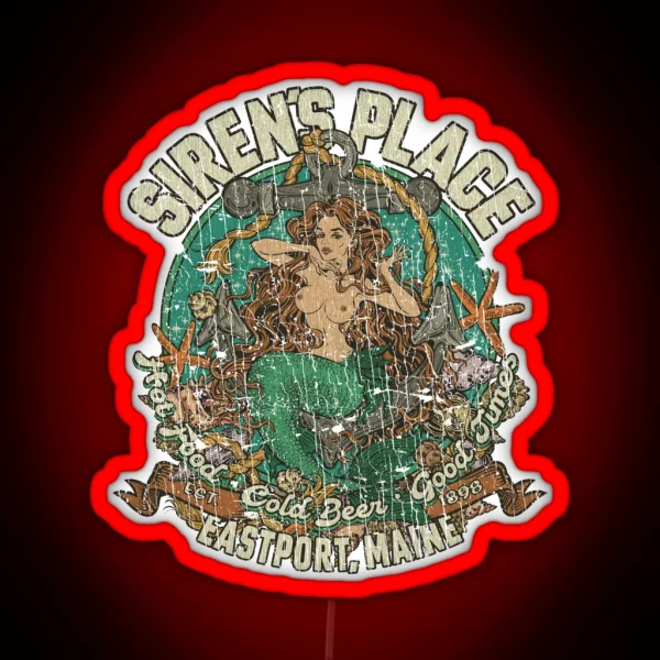 Siren S Place Tavern 1898 RGB Neon Sign