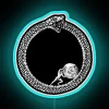 Existentialism meets Neon: Ouroboros Snake Sisyphus Symbolic led Illumination Inspiration