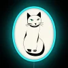 Cute Sitting Cat Design Lovers Minimalist Line Art Neon Sign