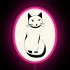 RGB LED Canvas Sign Art Feline Frenzy Colorful Neon Display