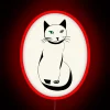 Cozy Feline Companion Line Art RGB Neon Sign for Home Decor