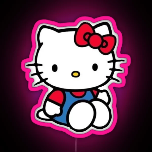 Sitting Hello Kitty RGB Neon Sign
