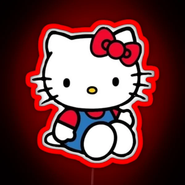 Sitting Hello Kitty RGB Neon Sign