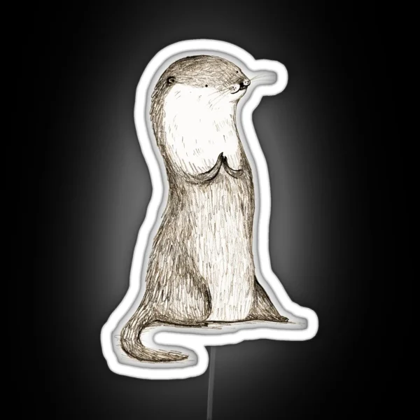 Sitting Otter RGB Neon Sign