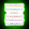 Six the musical themed grey outlined RGB neon sign decor