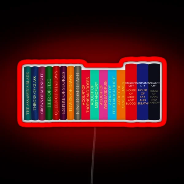 SJM Books Spines RGB Neon Sign