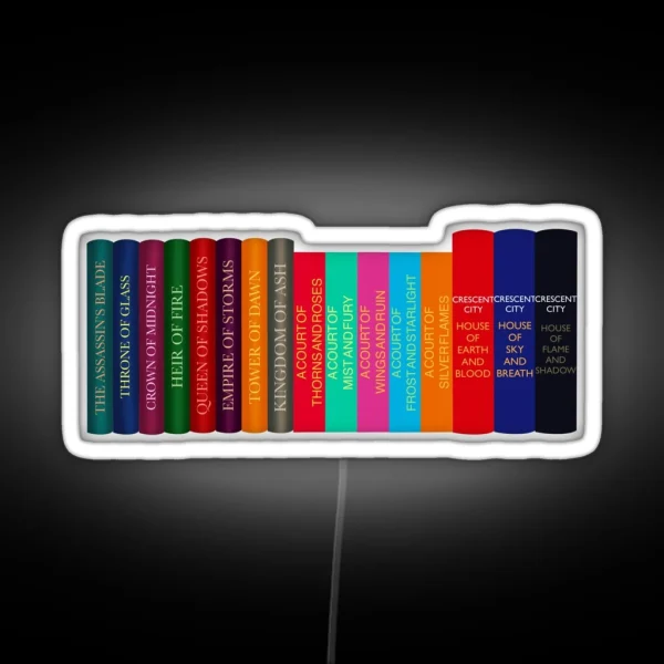 SJM Books Spines RGB Neon Sign