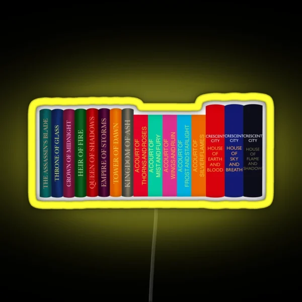 SJM Books Spines RGB Neon Sign