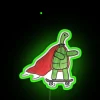 Vibrant RGB Neon Sign for Home Decor with Skateboard Turtle Graphic