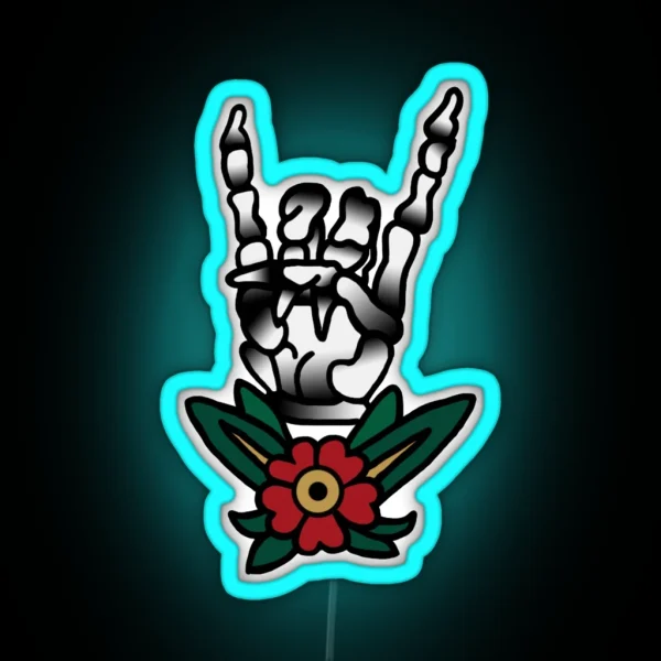 Skeleton Hand RGB Neon Sign