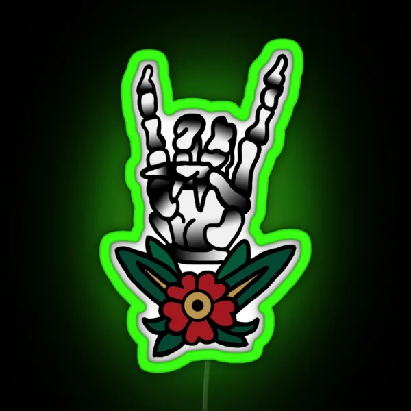 Skeleton Hand RGB Neon Sign