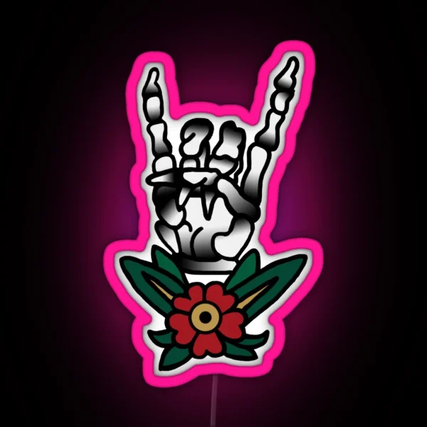 Skeleton Hand RGB Neon Sign