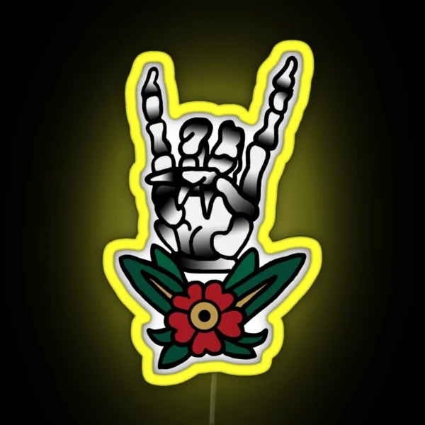 Skeleton Hand RGB Neon Sign