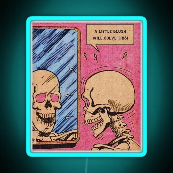 Skeleton In The Mirror RGB Neon Sign