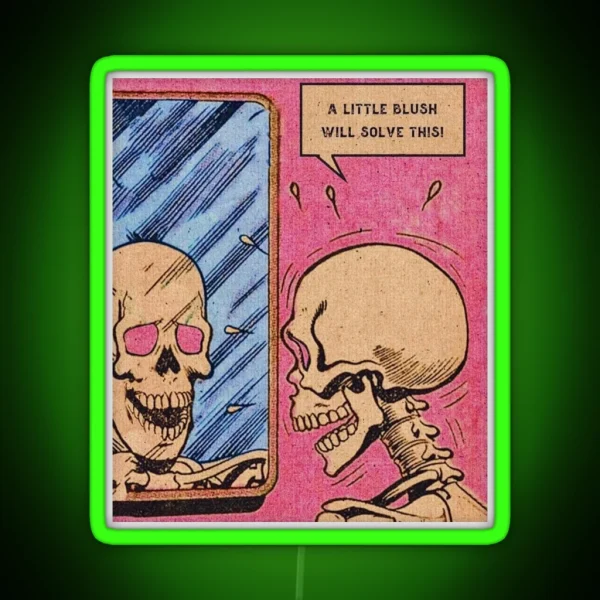Skeleton In The Mirror RGB Neon Sign