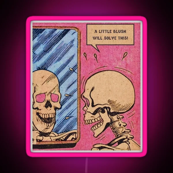 Skeleton In The Mirror RGB Neon Sign