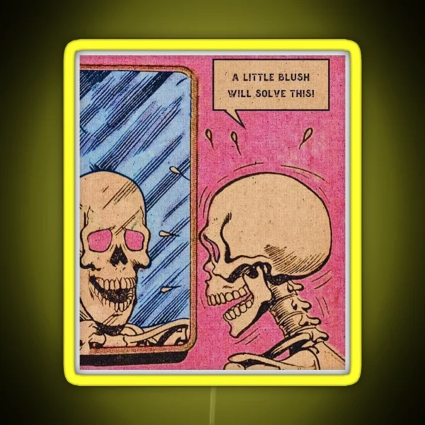 Skeleton In The Mirror RGB Neon Sign