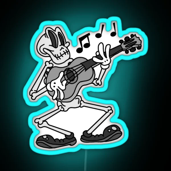 Skeleton Jams RGB Neon Sign