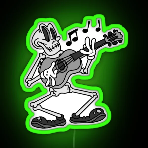 Skeleton Jams RGB Neon Sign