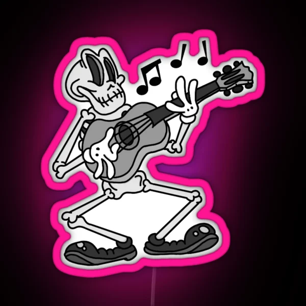 Skeleton Jams RGB Neon Sign