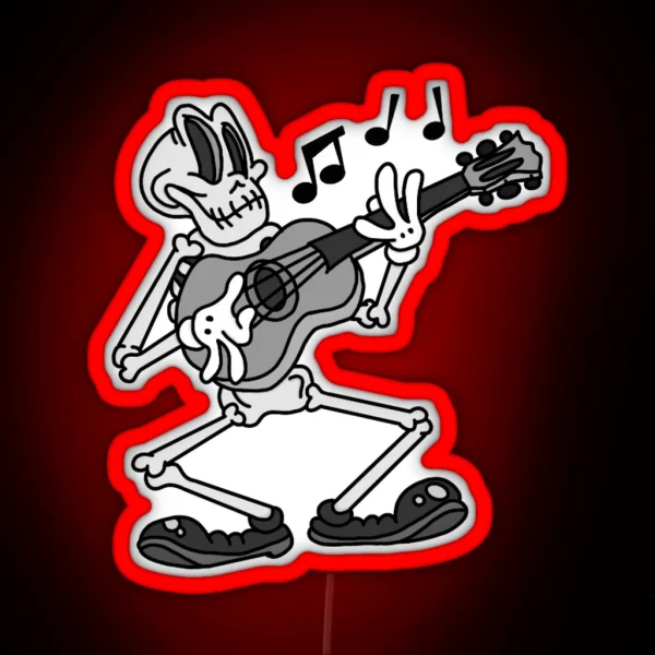 Skeleton Jams RGB Neon Sign