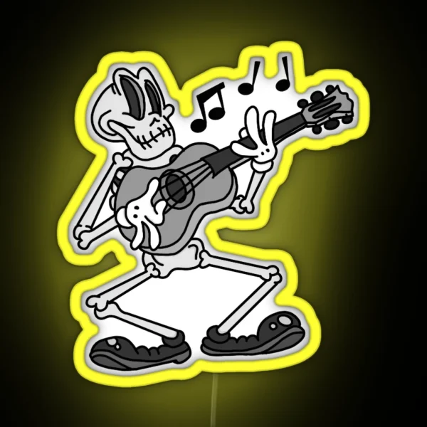 Skeleton Jams RGB Neon Sign