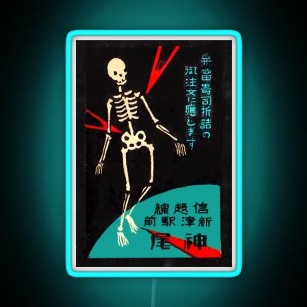 Skeleton Japanese RGB Neon Sign