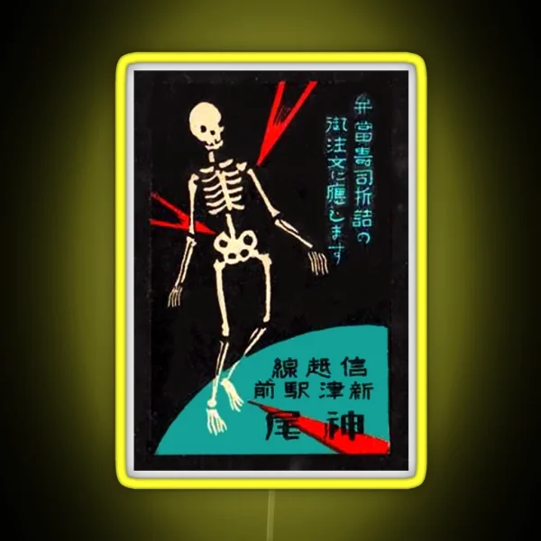 Skeleton Japanese RGB Neon Sign