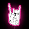 Vibrant colorful Skeleton Rocker Hand LED neon art wall decor