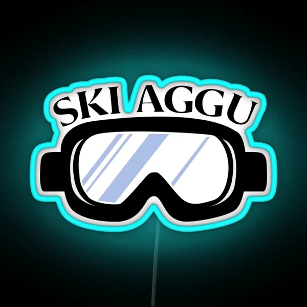 Ski Aggu Goggles RGB Neon Sign