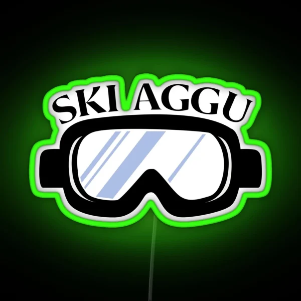 Ski Aggu Goggles RGB Neon Sign